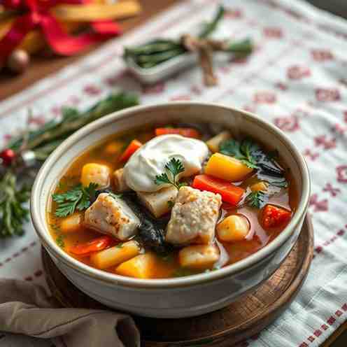 Traditional Czech Fish Soup Recipe for Christmas Eve